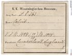 Etiketten zu Calcit (NHMW-MIN-Ab363)
